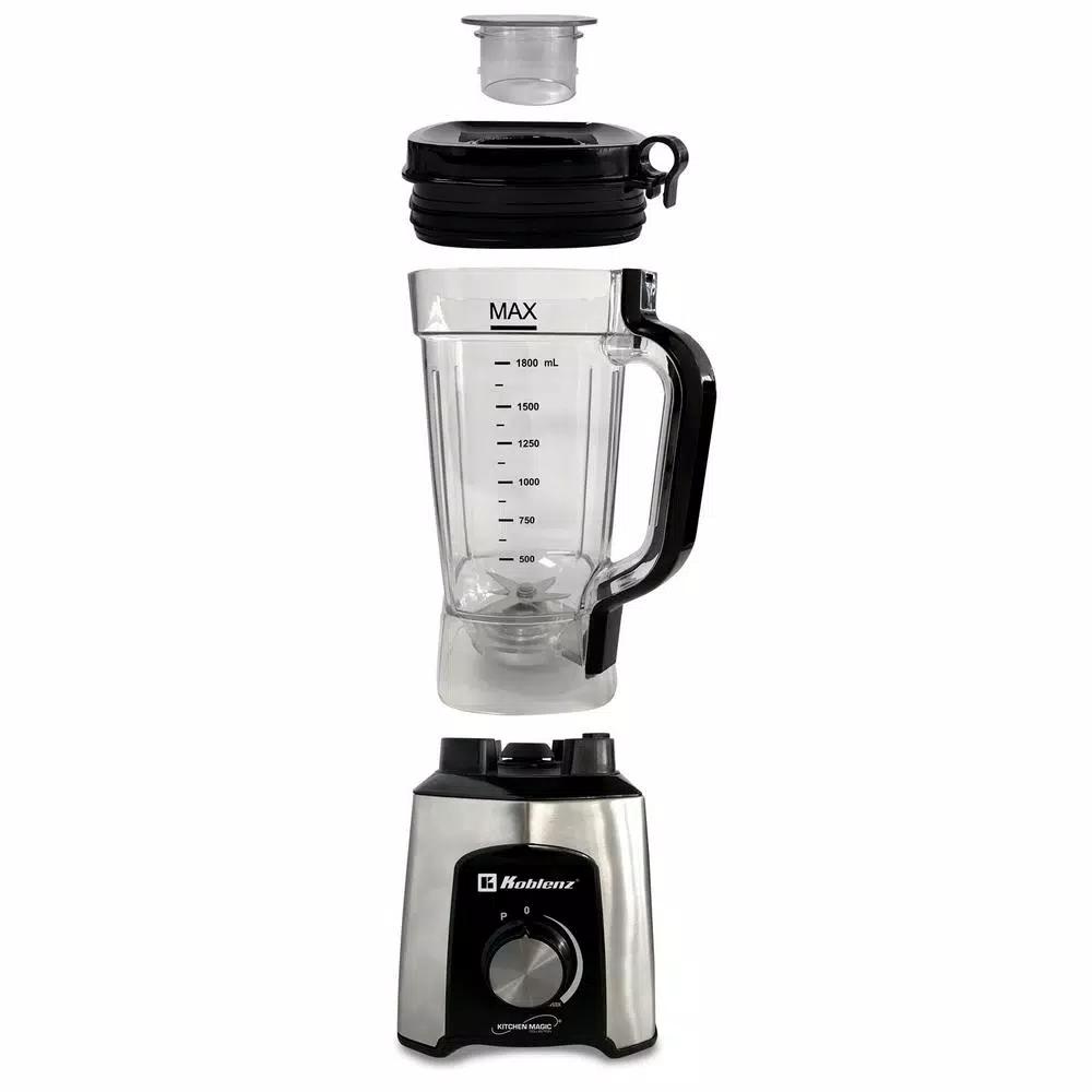Koblenz Kitchen Magic Collection 600W Variable Speed and Pulse Blender, 67.6 oz Jar, Silver