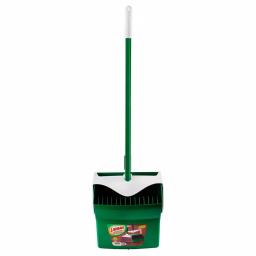 Libman Lobby Broom and Dustpan Set with Upright Handle, Green thumbnail 1
