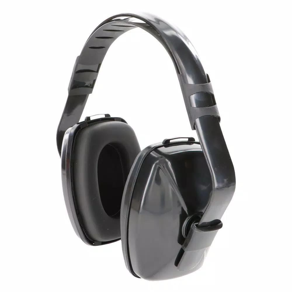 HDX Black Passive Hearing Protection Ear Muffs, 23 dB NRR, Lightweight Over-the-Head Design