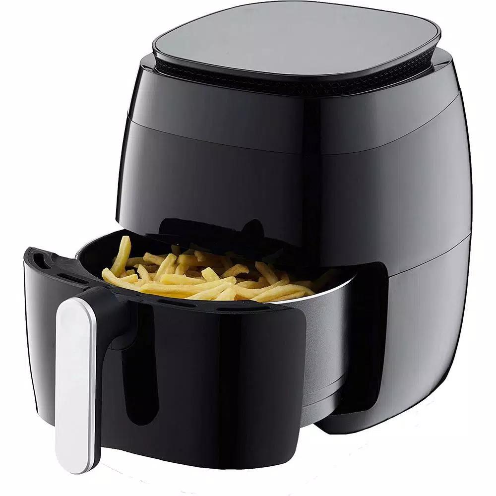 GoWISE USA 5 Qt. Air Fryer with Duo Touchscreen Display, 8 Presets, 1500W, Black