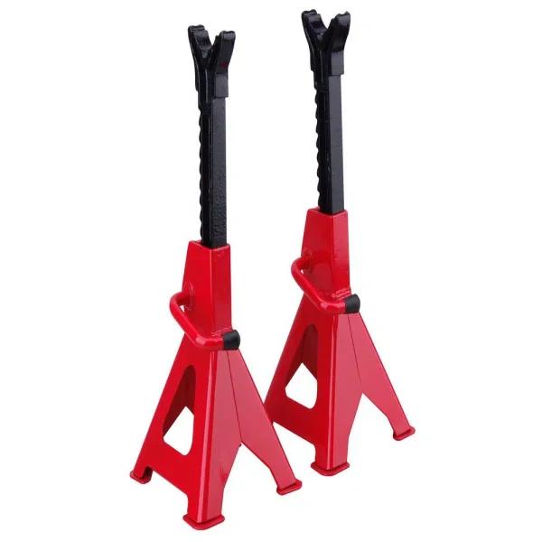 Max Load 3-Ton Jack Stand Set, 6000 lb Capacity, Red and Black