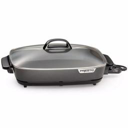 Presto SlimLine 16 in. Black Non-Stick Electric Skillet with Heavy Cast Aluminum Pan thumbnail 1