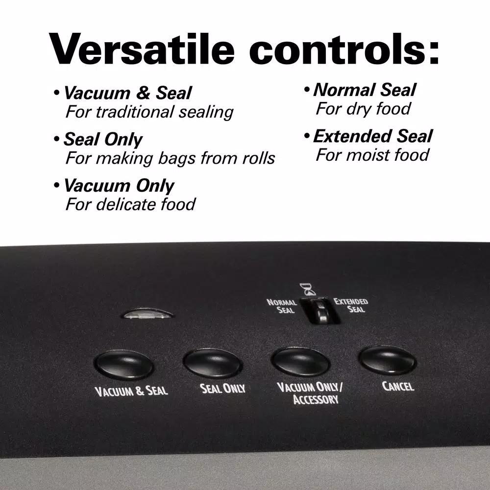 Hamilton Beach NutriFresh Black Food Vacuum Sealer with Extended Seal
