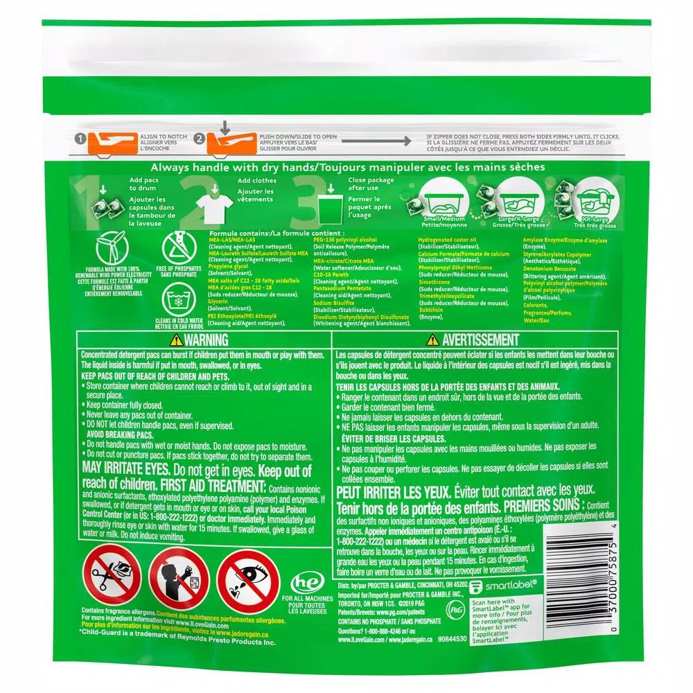 Gain Flings Island Fresh Scent Laundry Detergent Pods, 16-Count (6-Pack)