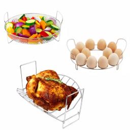 GoWISE USA Ovate 9.5 Qt. Stainless Steel Oval Electric Pressure Cooker with 6 Accessories thumbnail 6