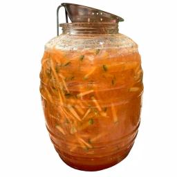 LavoHome 5 Gallon Vitrolero Aguas Frescas Beverage Dispenser with Lid, Clear Plastic thumbnail 3