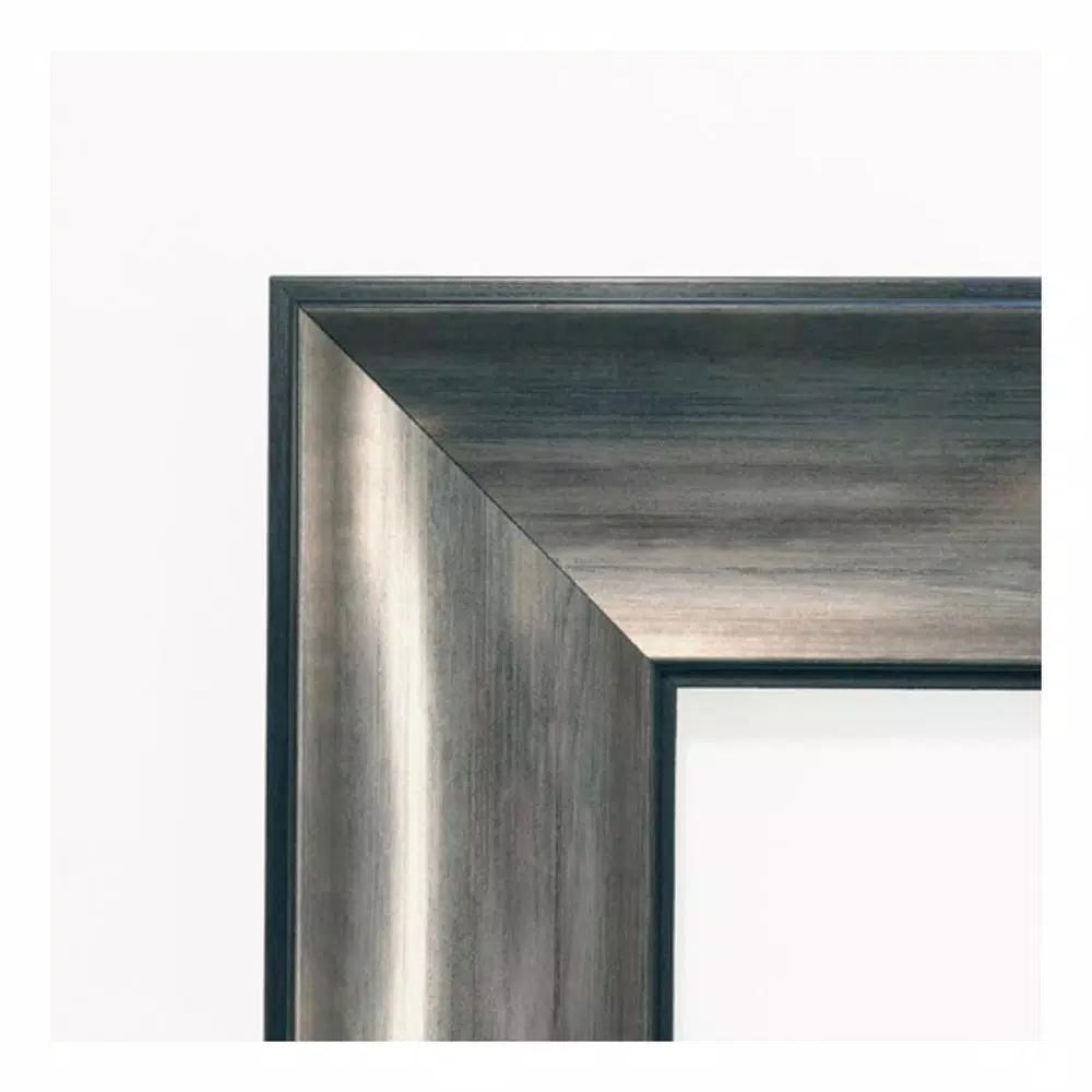 Amanti Art Quicksilver 24 x 18 in. Rectangular Beveled Edge Bathroom Vanity Mirror, Metallic Silver