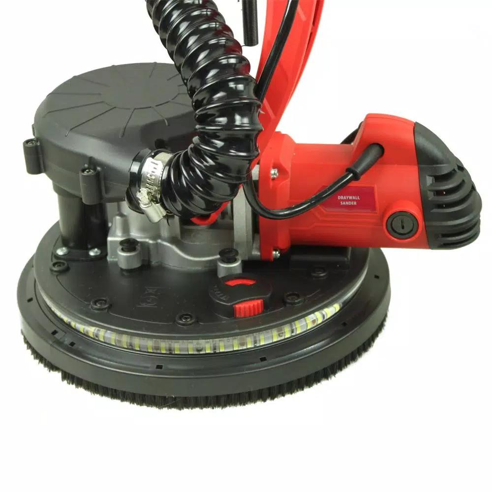ALEKO 800W Lightweight Drywall Sander with Vacuum and 360° LED Light, Variable Speed 800-1700 RPM