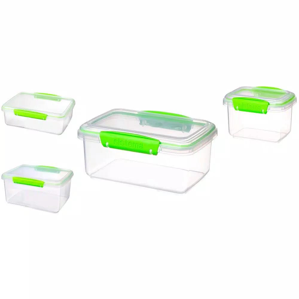 Rubbermaid Sistema KLIP IT Accents Collection 28-Piece Green Food Storage Container Set