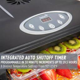 Ivation 9-Tray Electric Food Dehydrator with Digital Timer & Temperature Control, 600W thumbnail 6