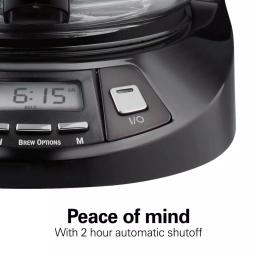 Hamilton Beach 12-Cup Programmable Drip Coffee Maker with Black Stainless Steel Accents thumbnail 3