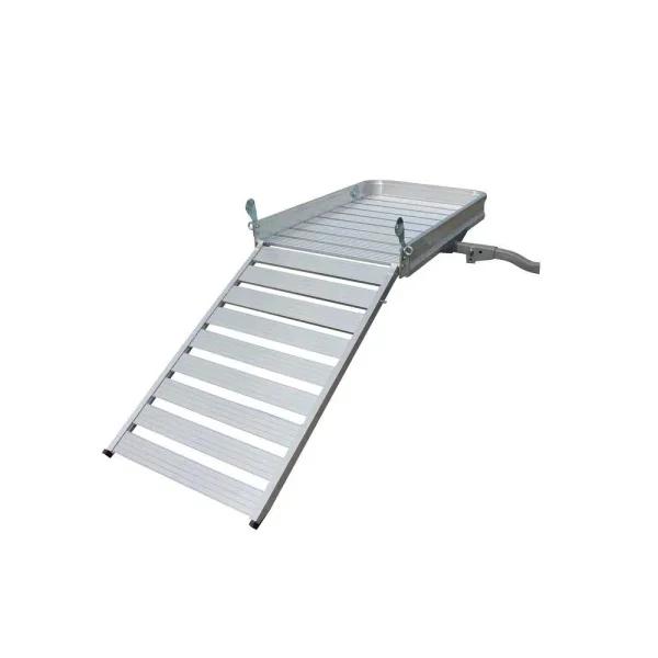 Erickson Deluxe Aluminum Mobility Hitch Cargo Carrier with Ramp, 400 lb. Capacity, 2 in. Receiver