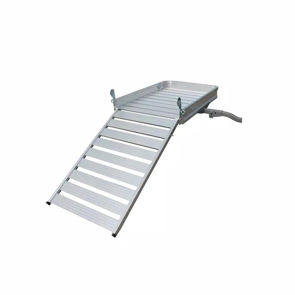 Erickson Deluxe Aluminum Mobility Hitch Cargo Carrier with Ramp, 400 lb. Capacity, 2 in. Receiver