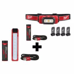 Milwaukee REDLITHIUM USB Rechargeable Rover Pocket Flood Light & Hard Hat Headlamp Combo thumbnail 1