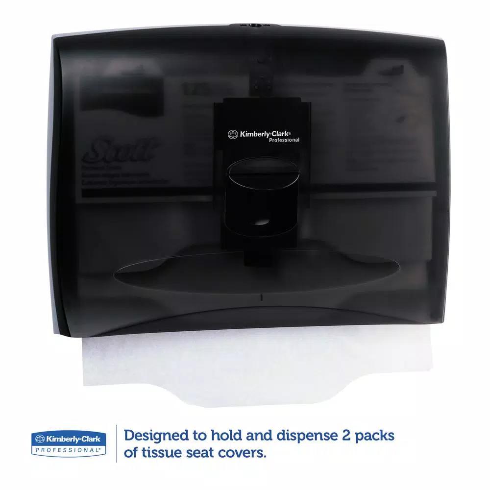 Kimberly-Clark PROFESSIONAL In-Sight Plastic Toilet Seat Cover Dispenser, Smoke Gray, 17.5 x 13.25 in.