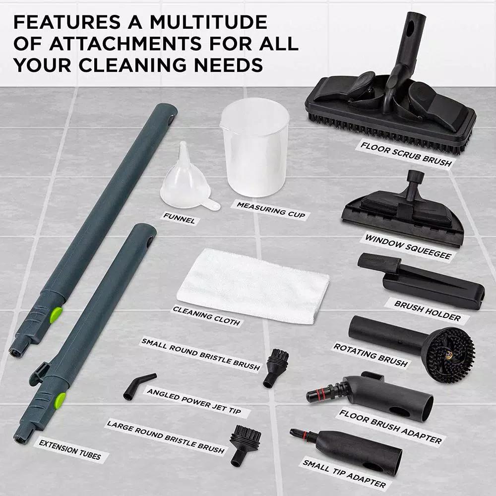 Ivation Multi-Purpose Canister Steam Cleaner with 14 Accessories, 1800W High Pressure