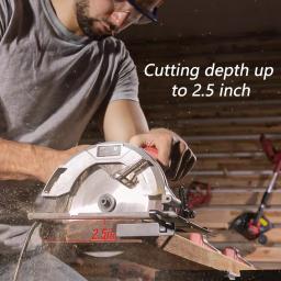 PowerSmart 7-1/4 in. 14 Amp Corded Electric Circular Saw with 5,800 RPM thumbnail 6