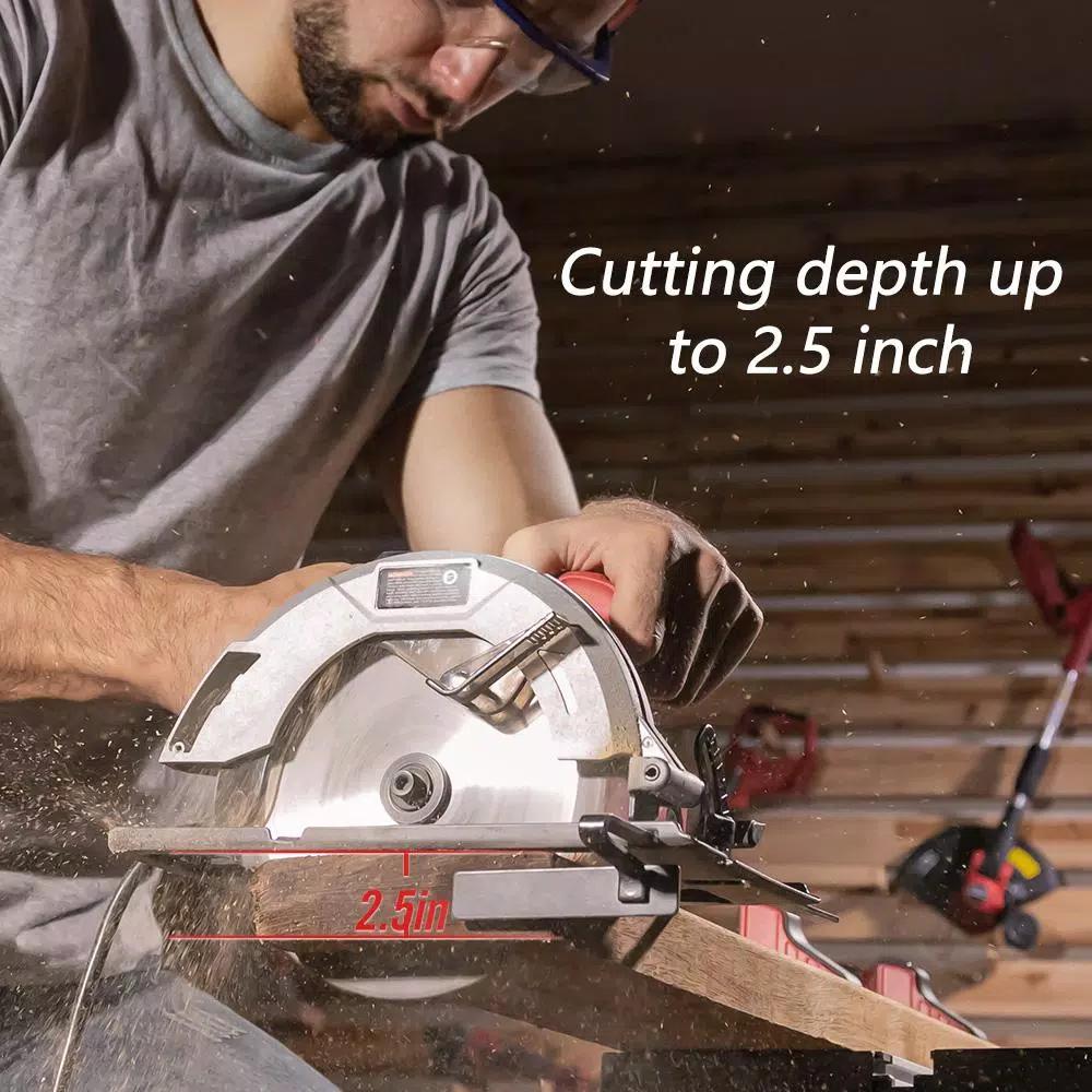 PowerSmart 7-1/4 in. 14 Amp Corded Electric Circular Saw with 5,800 RPM