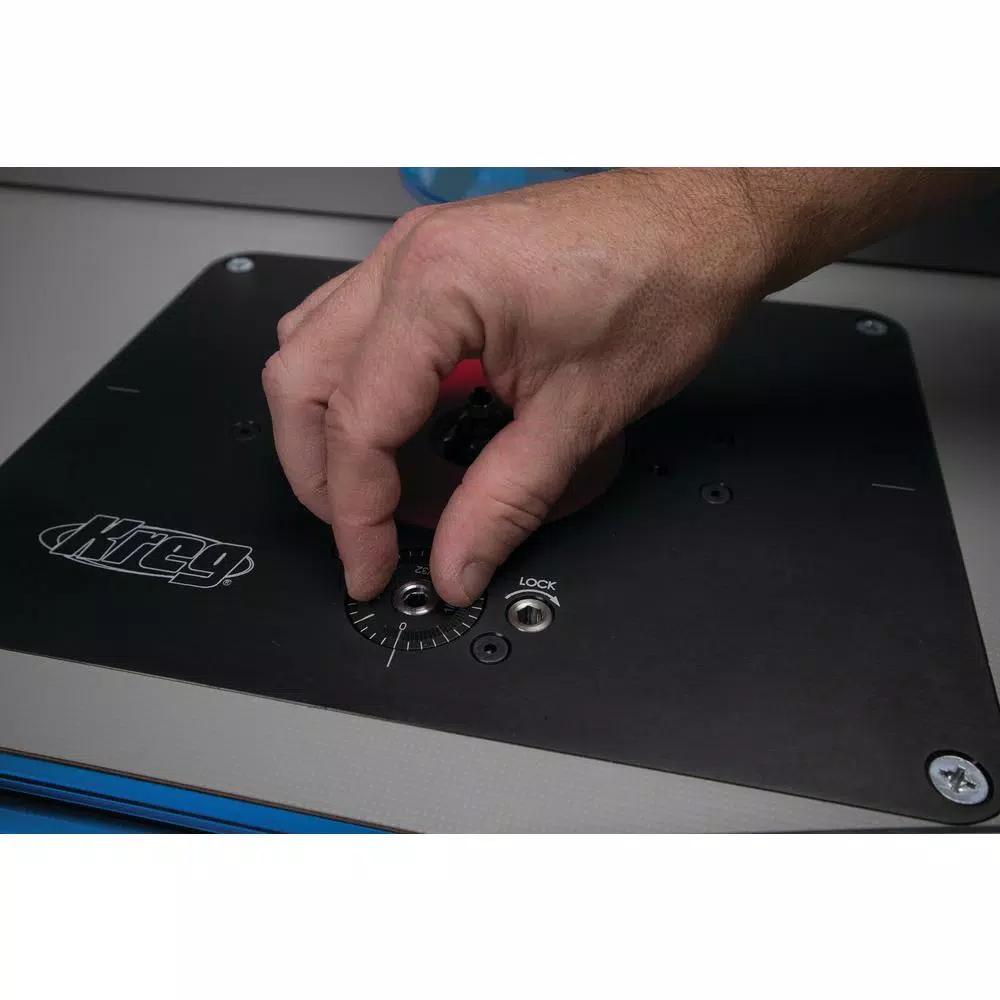 Kreg Precision Router Lift with Micro-Adjust Scale and Hard-Anodized Aluminum Plate