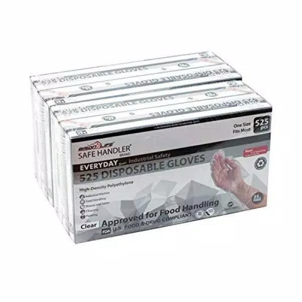 Safe Handler Long Cuff HDPE Multipurpose Disposable Gloves, 2100-Count
