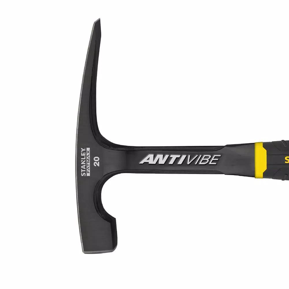 Stanley FatMax 20 oz. 11 in. AntiVibe Brick Hammer with Blade Edge and Rubber Grip