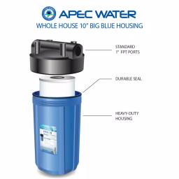 APEC Water Systems 10 in. Big Blue Whole House Water Filter Housing - Reinforced Polypropylene thumbnail 2