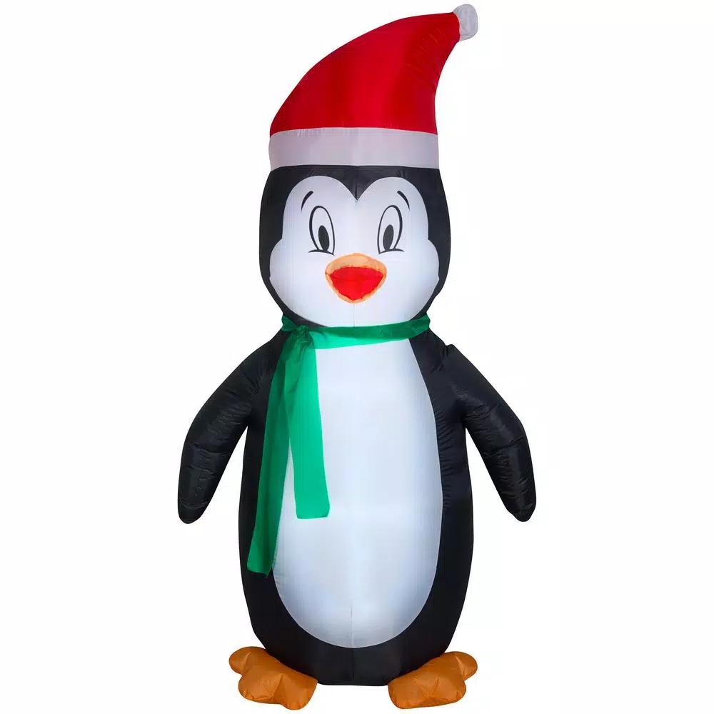 Gemmy 5 ft. Airblown Penguin Inflatable Holiday Decoration with LED Lights