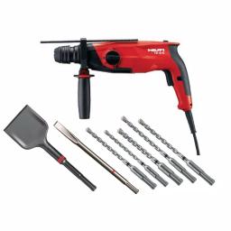 Hilti TE 3-C SDS Plus Rotary Hammer Drill Kit, 850W, 1300 RPM with Chisel, Scraper & 5 Drill Bits thumbnail 1