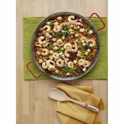 IMUSA 15 in. Aluminized Carbon Steel Paella Pan, Silver thumbnail 3