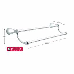 Delta Foundations 24 in. Double Towel Bar, Polished Chrome thumbnail 3