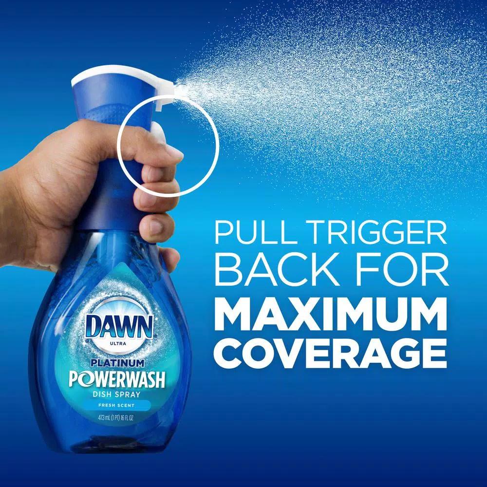 Dawn Platinum Powerwash Dishwashing Liquid Fresh Scent, 16 oz (6-Pack)