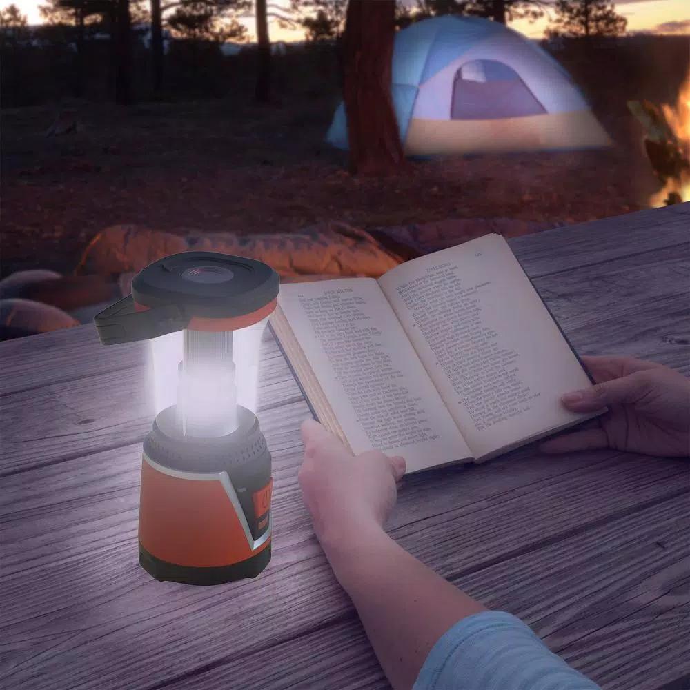 Wakeman Outdoors 2-in-1 LED Lantern and Detachable Flashlight, 450 Lumens, Red
