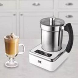 Kalorik Electric Milk Frother, 13.5 oz. Stainless Steel Frothing Vessel, White and Stainless Steel thumbnail 6