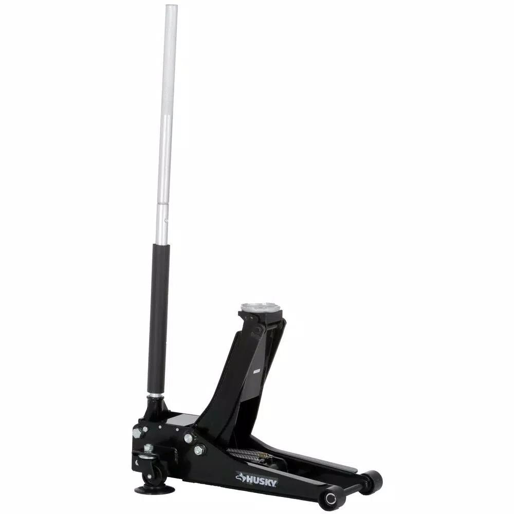 Husky 3-Ton Low Profile Floor Jack with Quick Lift and Dual Pump Design