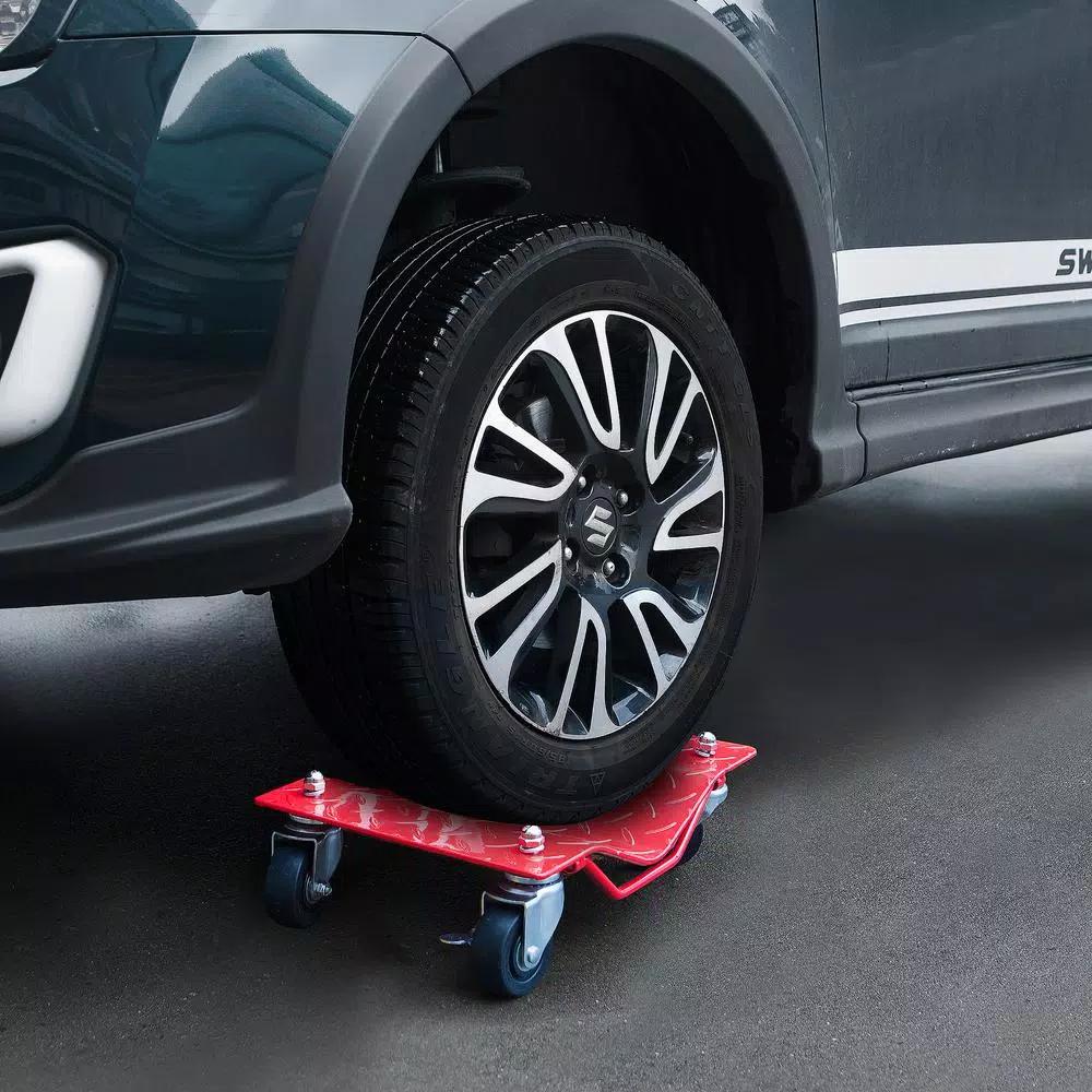Pentagon Tool Premium Steel Car Tire Dolly 2-Pack, 3000 lb Capacity Wheel Skates