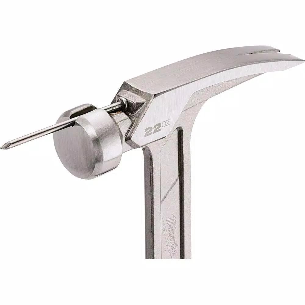 Milwaukee 22 oz. Smooth Face Framing Hammer with Hammer Loop and Shockshield Grip