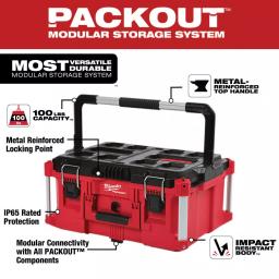 Milwaukee M18 FUEL Impact Wrench & 117-Pc Ratchet, Socket, and PACKOUT Modular Storage Combo Kit thumbnail 7