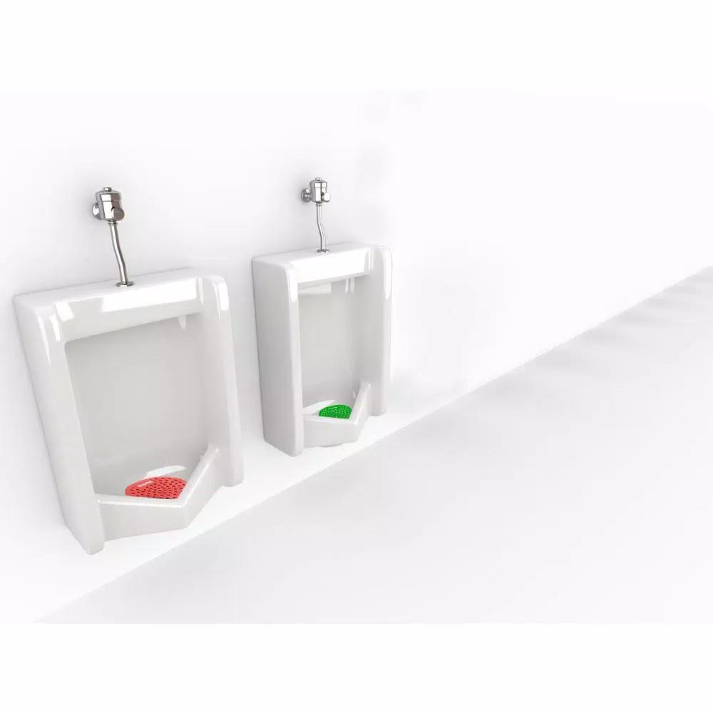 Alpine Industries Cherry Flat Anti-Splash Urinal Screen, 10-Pack