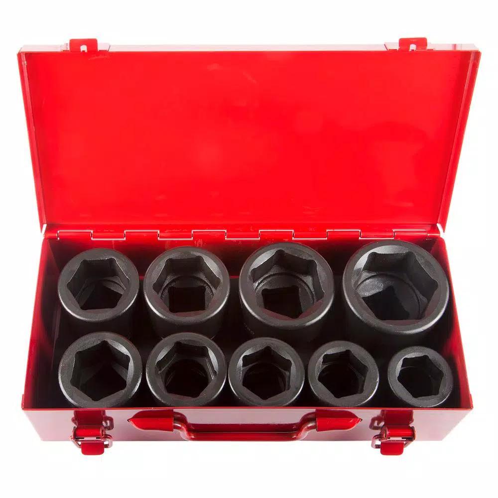 Steelman PRO 79305 1 in. Drive 6-Point Metric Impact Socket Set, 9-Piece