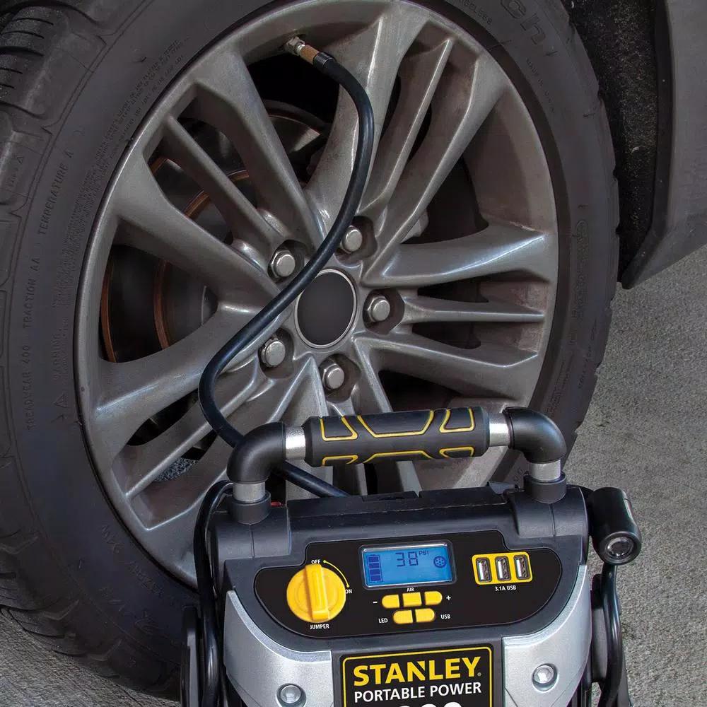 Stanley J5C09D 1200 Peak Amp Jump Starter with 120 PSI Digital Compressor and USB Power Station