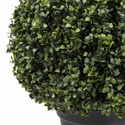 Pure Garden 23 in. Realistic Faux Boxwood Topiary Artificial Plant in Weighted Pot thumbnail 3