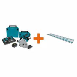 Makita 18V X2 LXT Brushless 6-1/2" Plunge Circular Saw Kit with 39" Metal Guide Rail and (2) 5.0Ah Batteries thumbnail 1