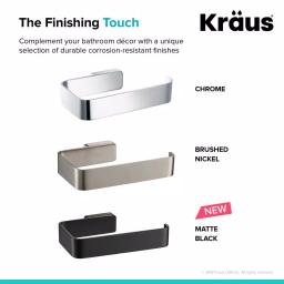KRAUS Stelios Brushed Nickel Toilet Paper Holder, Solid Brass thumbnail 5