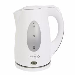PREMIUM 6-Cup Cordless White Electric Tea Kettle with Detachable Base, 1.6 QT thumbnail 1