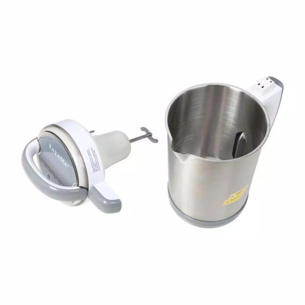 Tayama DJ-15SS Soy Milk Maker, 1.3L Automatic Nut Milk & Soup Maker, Grey Stainless Steel