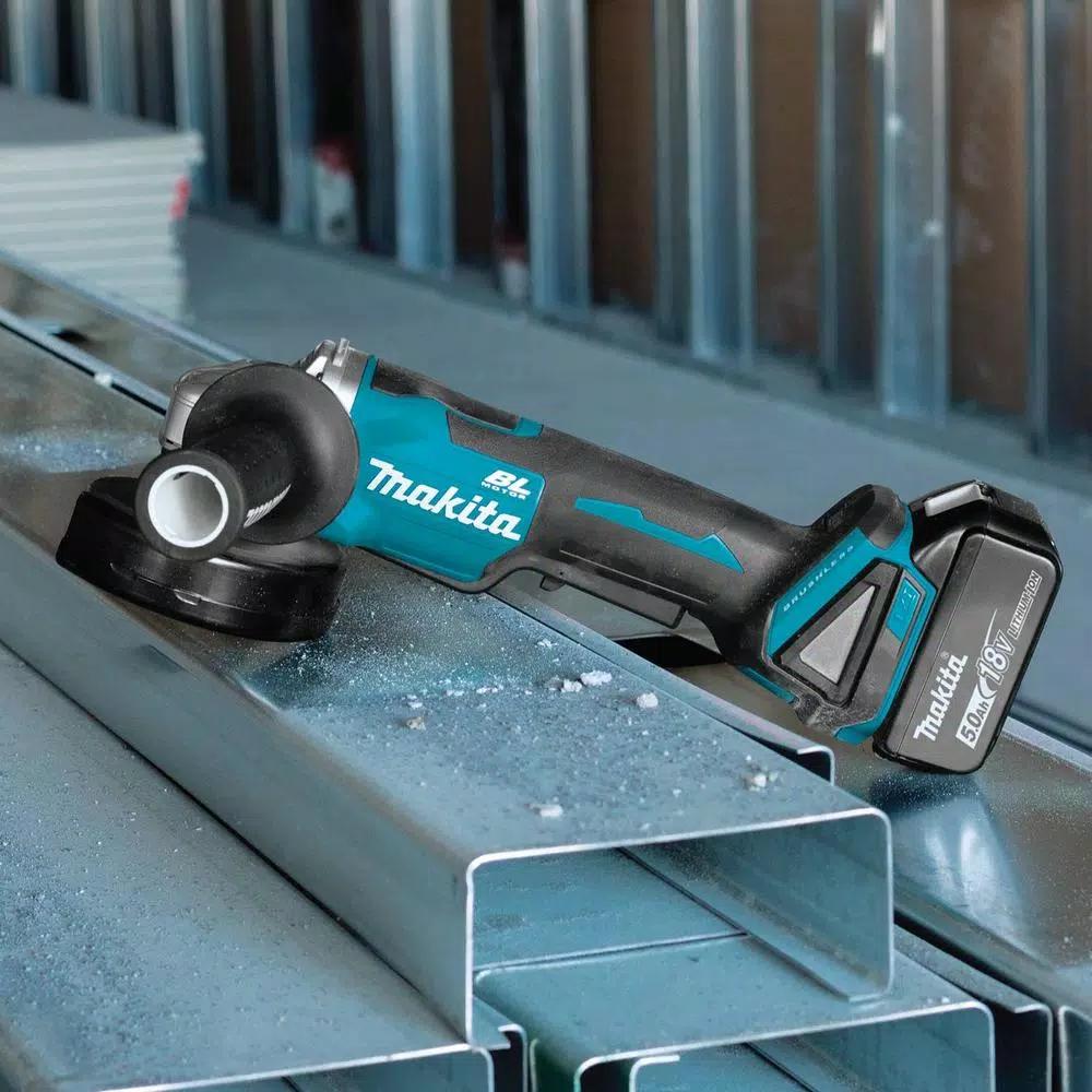 Makita 18V LXT Brushless 5" Angle Grinder Kit with 5.0Ah Battery & Charger
