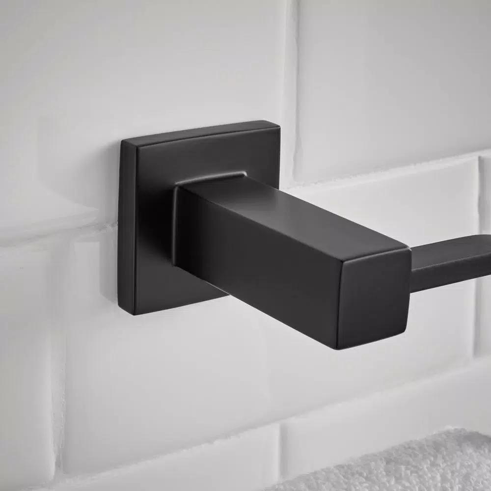 Glacier Bay Farrington Matte Black Towel Ring