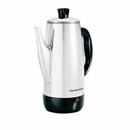 Hamilton Beach 12-Cup Stainless Steel Cordless Electric Percolator with Chrome Mirror Finish thumbnail 1