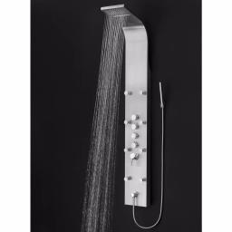 AKDY 65 in. Stainless Steel 8-Jet Rainfall Waterfall Shower Panel System with Handheld Wand thumbnail 4