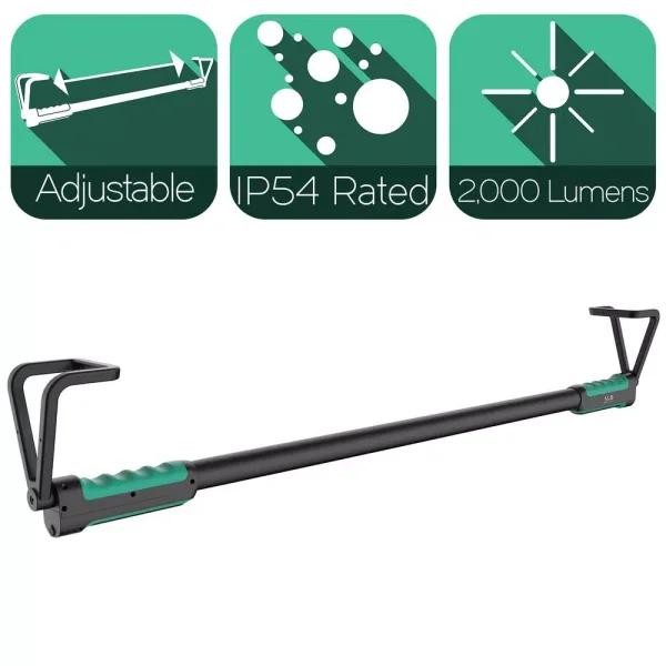 Advanced Lighting Systems ALS 2000 Lumens Rechargeable LED Extendable Under Hood Work Light with Detachable Flashlight